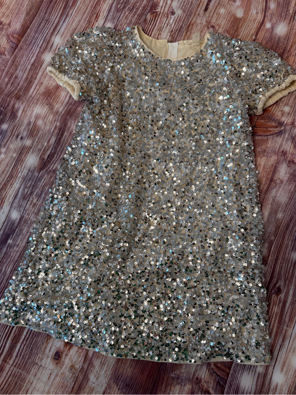 J.Crew Crewcuts girls' sequin puff-sleeve dress size 7 - Picture 5 of 8